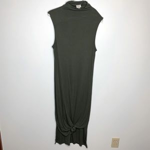 Olive Green midi dress